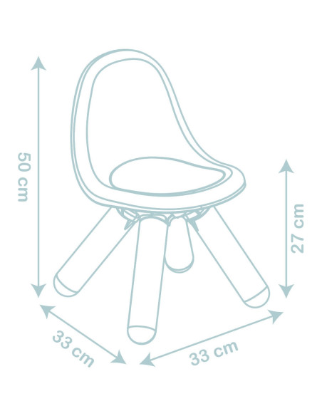 S7600140313,Scaunel cu spatar pentru copii Smoby Little albastru
