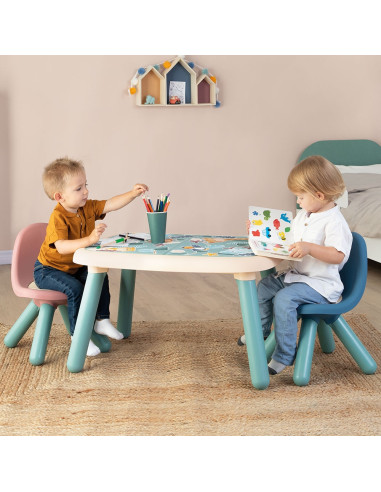 S7600140313,Scaunel cu spatar pentru copii Smoby Little albastru