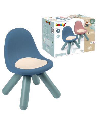S7600140313,Scaunel cu spatar pentru copii Smoby Little albastru