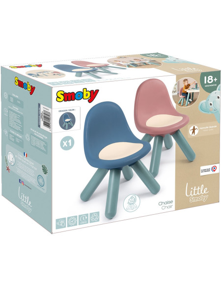 S7600140313,Scaunel cu spatar pentru copii Smoby Little albastru