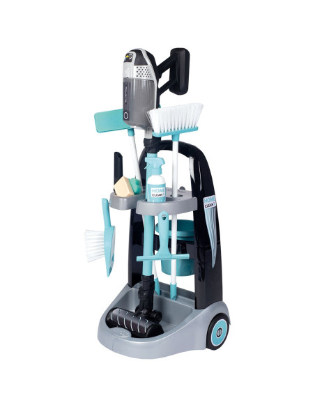 S7600330319,Jucarie Smoby Set curatenie cu troller si aspirator electronic Rowenta negru