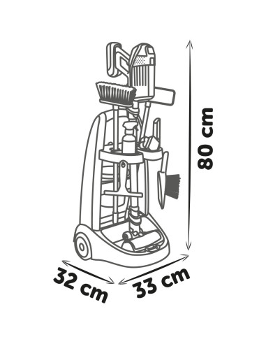 S7600330319,Jucarie Smoby Set curatenie cu troller si aspirator electronic Rowenta negru