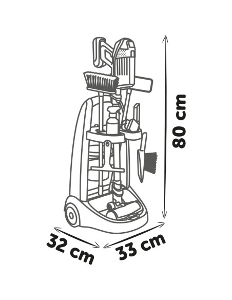 S7600330319,Jucarie Smoby Set curatenie cu troller si aspirator electronic Rowenta negru