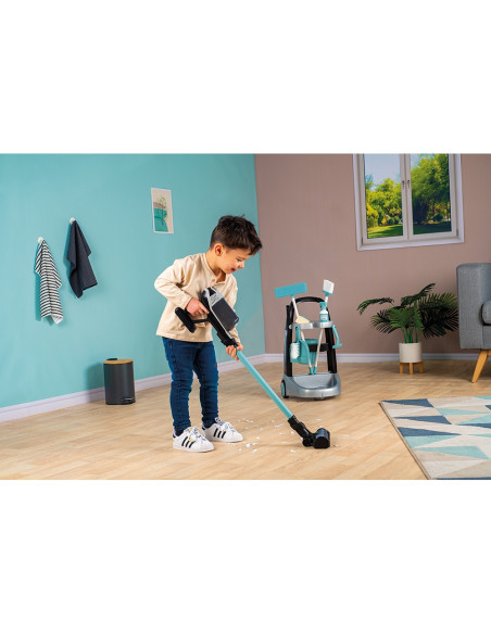 S7600330319,Jucarie Smoby Set curatenie cu troller si aspirator electronic Rowenta negru