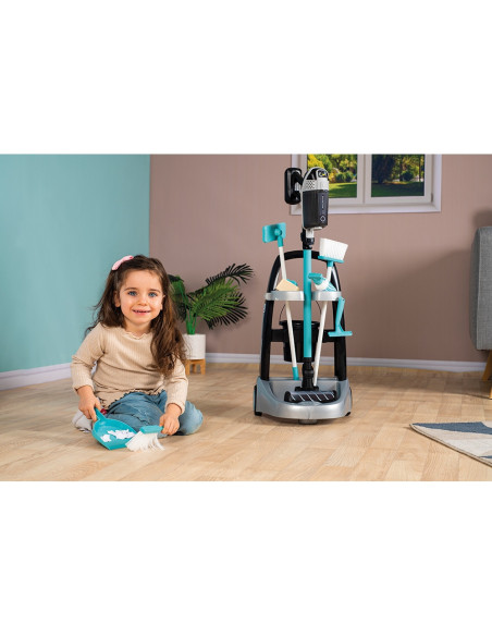 S7600330319,Jucarie Smoby Set curatenie cu troller si aspirator electronic Rowenta negru