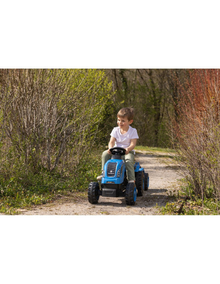 S7600710129,Tractor cu pedale si remorca Smoby Farmer XL albastru