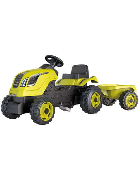S7600710130,Tractor cu pedale si remorca Smoby Farmer XL verde