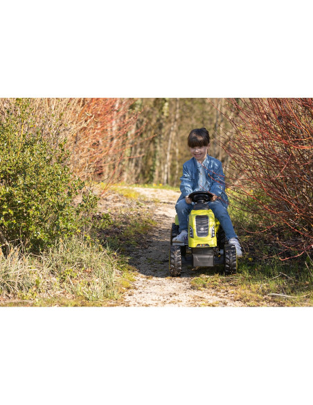 S7600710130,Tractor cu pedale si remorca Smoby Farmer XL verde