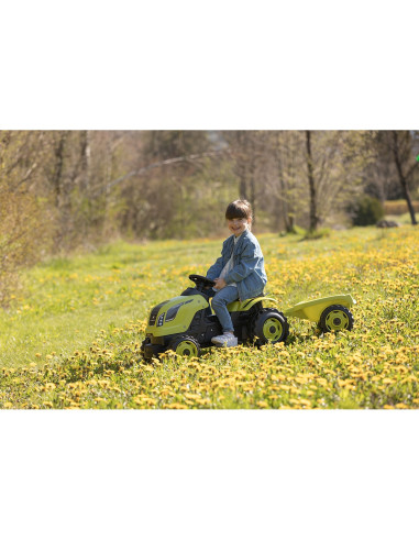 S7600710130,Tractor cu pedale si remorca Smoby Farmer XL verde