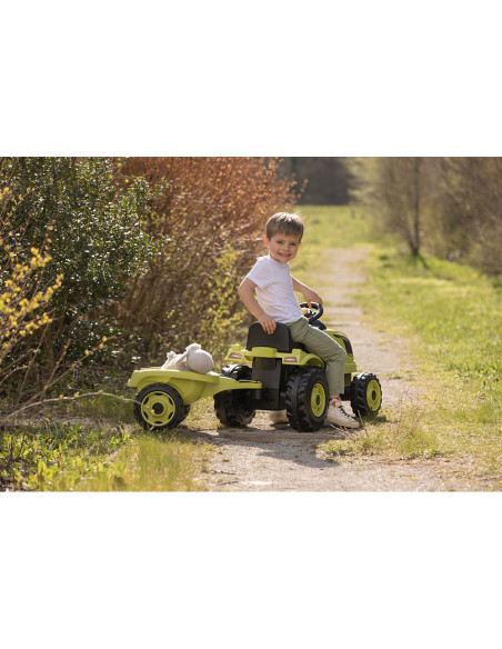 S7600710130,Tractor cu pedale si remorca Smoby Farmer XL verde