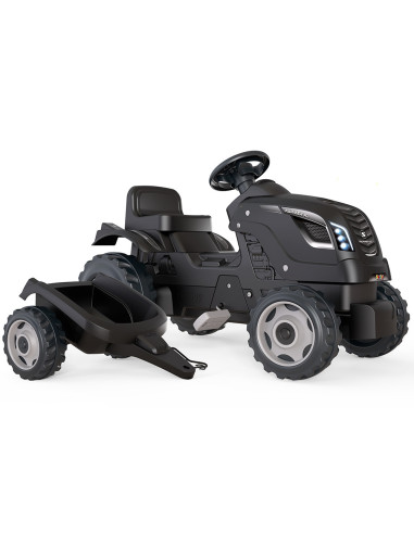 S7600710131,Tractor cu pedale si remorca Smoby Farmer XL negru