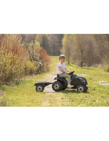 S7600710131,Tractor cu pedale si remorca Smoby Farmer XL negru