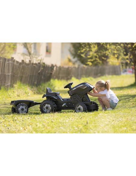 S7600710131,Tractor cu pedale si remorca Smoby Farmer XL negru
