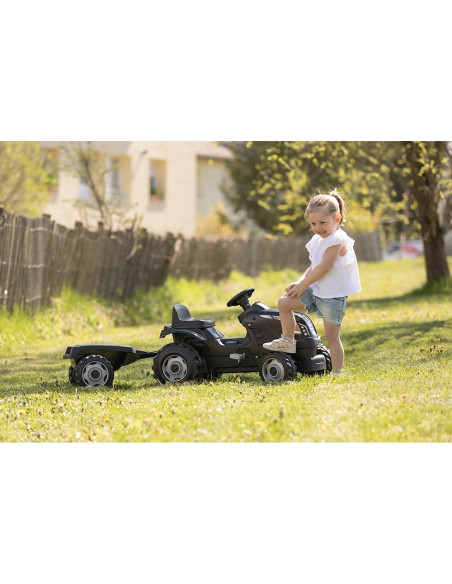 S7600710131,Tractor cu pedale si remorca Smoby Farmer XL negru