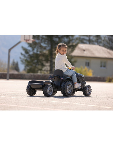 S7600710131,Tractor cu pedale si remorca Smoby Farmer XL negru