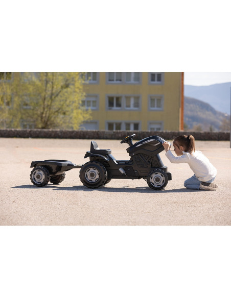 S7600710131,Tractor cu pedale si remorca Smoby Farmer XL negru