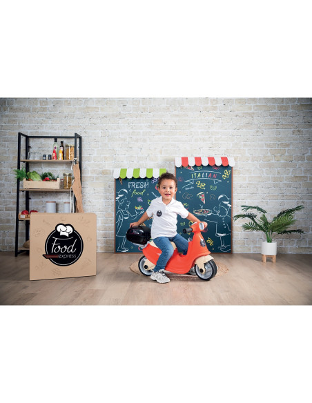 S7600721007,Scuter Smoby Scooter Ride-On Food Express rosu