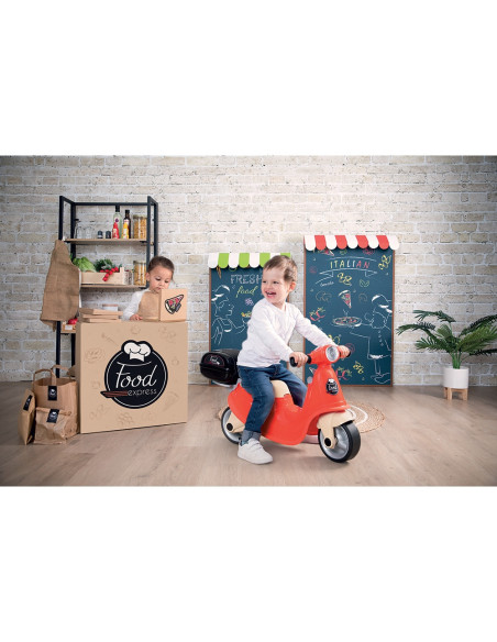 S7600721007,Scuter Smoby Scooter Ride-On Food Express rosu