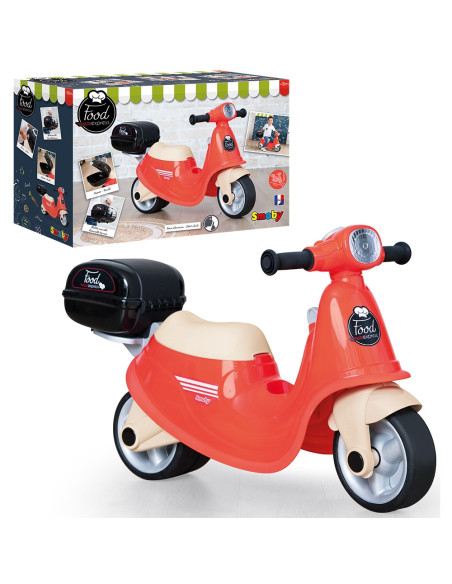 S7600721007,Scuter Smoby Scooter Ride-On Food Express rosu