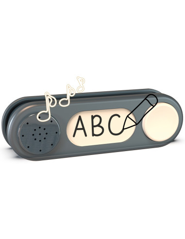 S7600810917,Sonerie electronica pentru casuta copii Smoby Doorbell gri