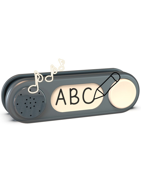 S7600810917,Sonerie electronica pentru casuta copii Smoby Doorbell gri