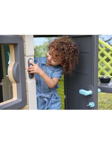 S7600810917,Sonerie electronica pentru casuta copii Smoby Doorbell gri