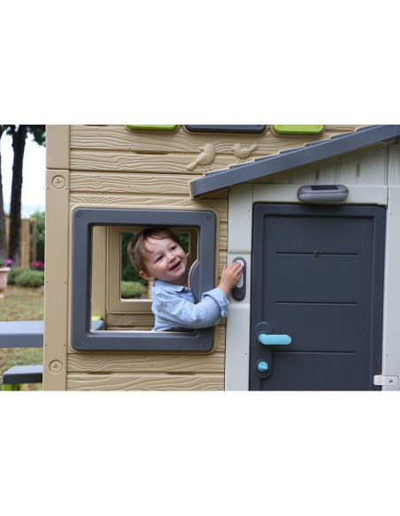 S7600810917,Sonerie electronica pentru casuta copii Smoby Doorbell gri