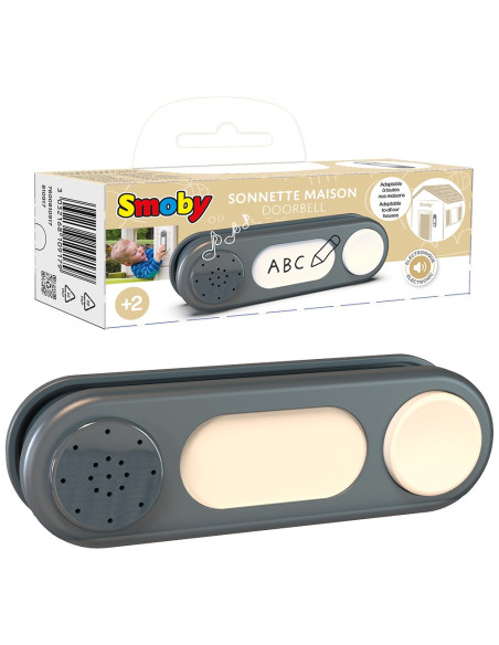 S7600810917,Sonerie electronica pentru casuta copii Smoby Doorbell gri