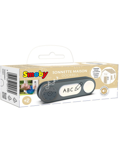 S7600810917,Sonerie electronica pentru casuta copii Smoby Doorbell gri