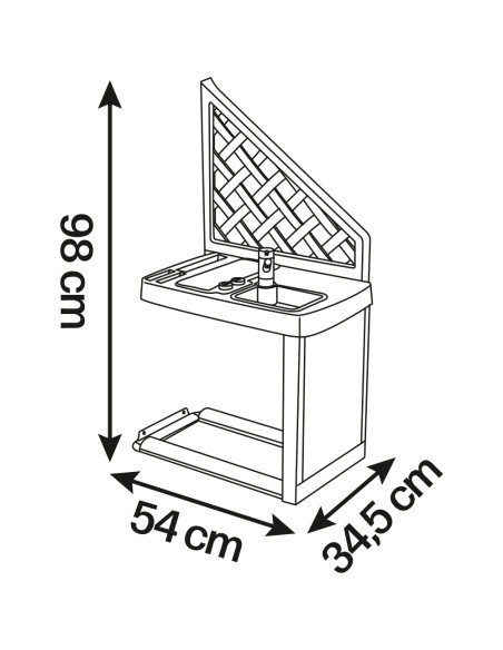 S7600810918,Bucatarie Smoby pentru casuta cu accesorii