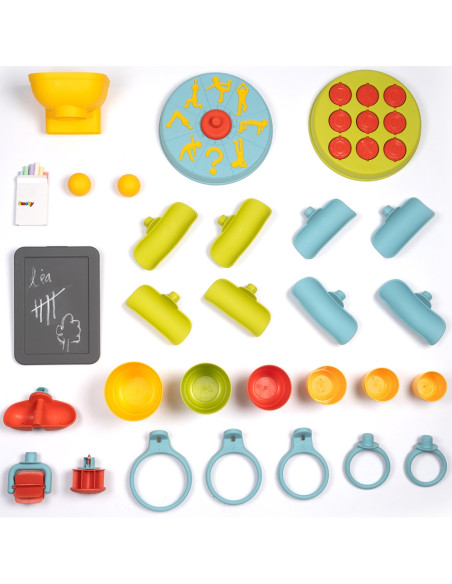 S7600840300,Perete de activitati Smoby 6 in 1 cu accesorii