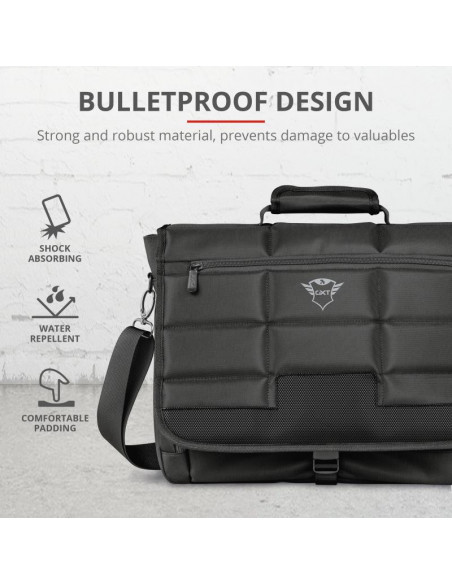 Geanta GXT1270 Bullet Messenger Bag 15.6" Black,TR-23311