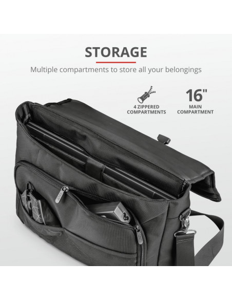 Geanta GXT1270 Bullet Messenger Bag 15.6" Black,TR-23311