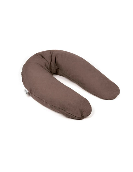 BB-35001028,Doomoo - Perna mare 3 in 1 Comfy Big Tetra Chocolate din bumbac organic: perna gravide, suport pentru hranire, supor