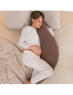 BB-35001028,Doomoo - Perna mare 3 in 1 Comfy Big Tetra Chocolate din bumbac organic: perna gravide, suport pentru hranire, supor 2