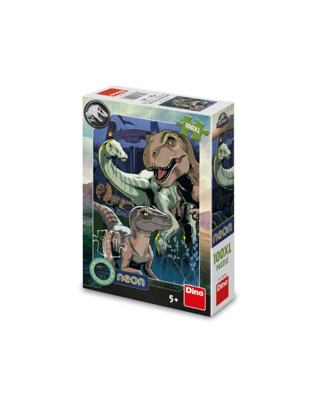 394209,Puzzle neon Jurasic World, 100 piese - DINO TOYS