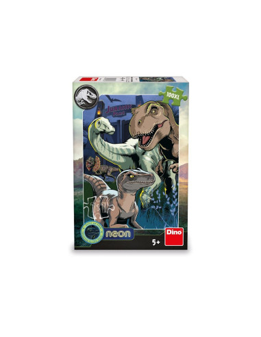 394209,Puzzle neon Jurasic World, 100 piese - DINO TOYS