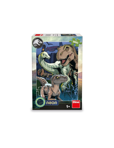 394209,Puzzle neon Jurasic World, 100 piese - DINO TOYS