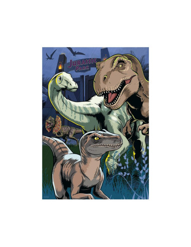 394209,Puzzle neon Jurasic World, 100 piese - DINO TOYS