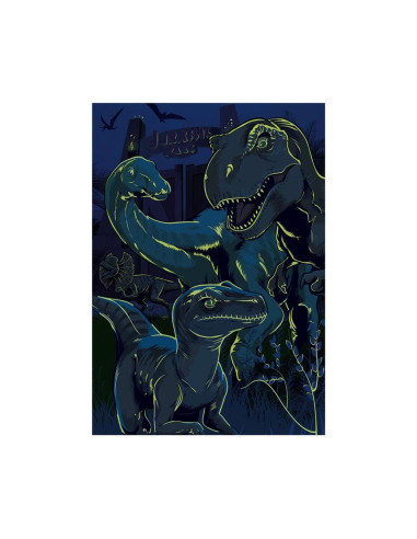 394209,Puzzle neon Jurasic World, 100 piese - DINO TOYS