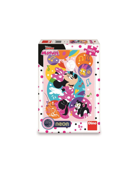 394186,Puzzle neon Minnie, 100 piese - DINO TOYS