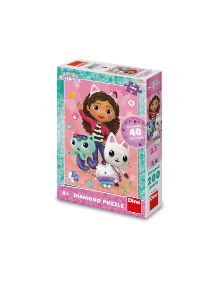 422223,Puzzle Casa de papusi a lui Gabby, 200 piese - DINO TOYS