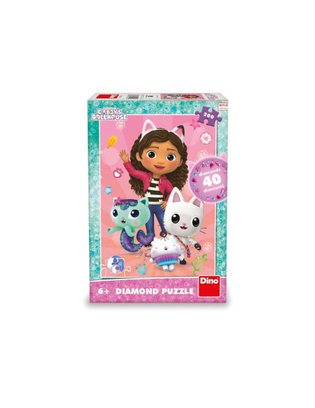 422223,Puzzle Casa de papusi a lui Gabby, 200 piese - DINO TOYS