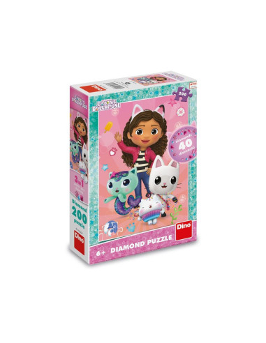 422223,Puzzle Casa de papusi a lui Gabby, 200 piese - DINO TOYS