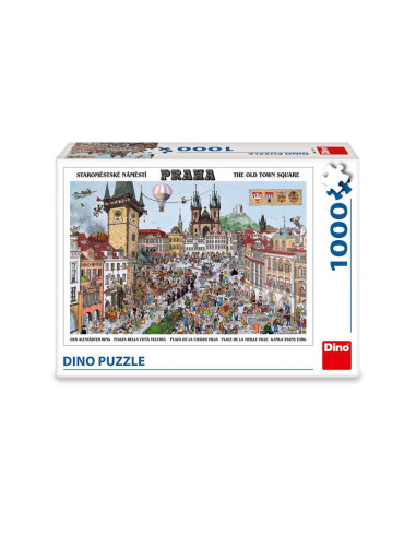 533028,Puzzle Piata Orasului, 1000 piese - DINO TOYS