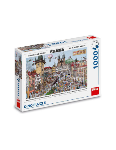 533028,Puzzle Piata Orasului, 1000 piese - DINO TOYS