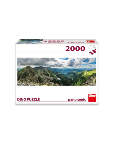 562073,Puzzle panoramic, Munti, 2000 piese - DINO TOYS