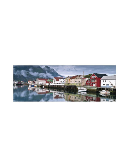 562097,Puzzle panoramic, Orasul pescarilor, 2000 piese - DINO TOYS