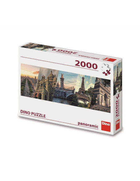 562103,Puzzle panoramic, Paris, 2000 piese - DINO TOYS