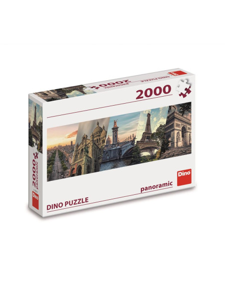 562103,Puzzle panoramic, Paris, 2000 piese - DINO TOYS
